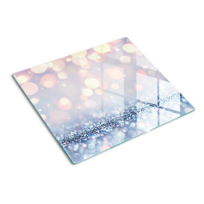 Planche à découper en verre Lumières scintillantes avec accent de diamant
