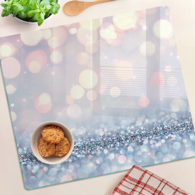 Planche à découper en verre Lumières scintillantes avec accent de diamant