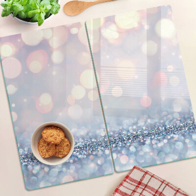 Planche à découper en verre Lumières scintillantes avec accent de diamant