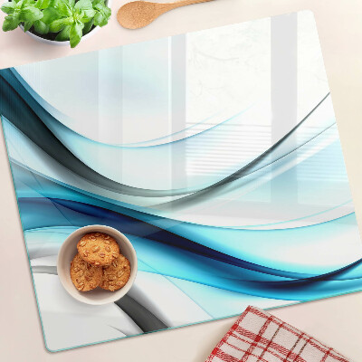 Planche à découper verre Des vagues aux nuances de bleu