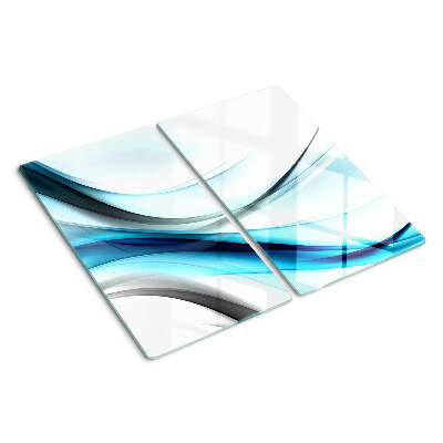 Planche à découper verre Des vagues aux nuances de bleu