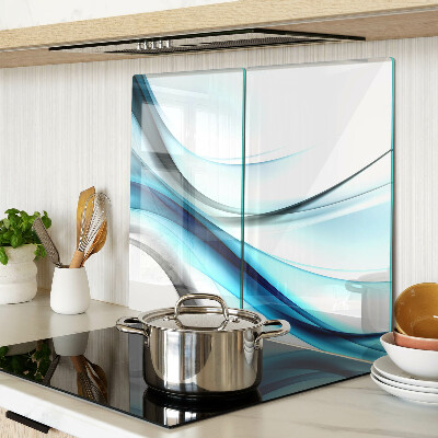 Planche à découper verre Des vagues aux nuances de bleu