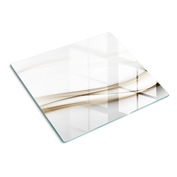 Planche à découper verre Vagues abstraites dans des tons beiges