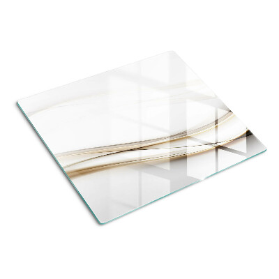 Planche à découper verre Vagues abstraites dans des tons beiges