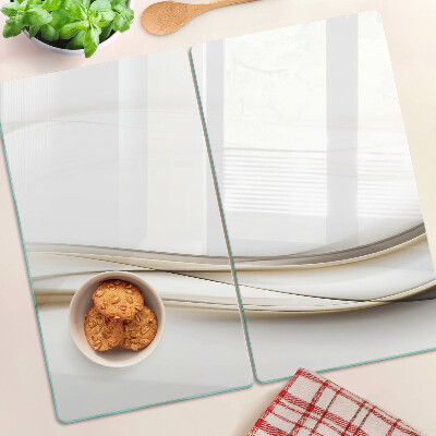 Planche à découper verre Vagues abstraites dans des tons beiges