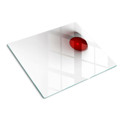 Planche à découper verre Cercle rouge sur fond transparent