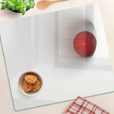Planche à découper verre Cercle rouge sur fond transparent