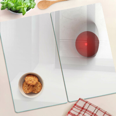 Planche à découper verre Cercle rouge sur fond transparent