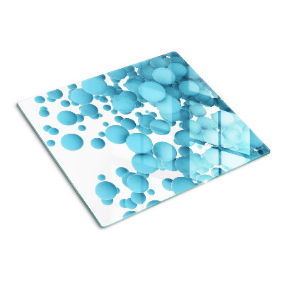 Planche à découper verre Bulles dans les tons de bleu