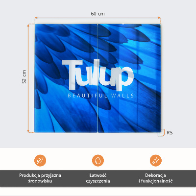 Planche à découper verre Bulles dans les tons de bleu