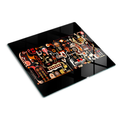 Planche à découper en verre Motifs abstraits avec des motifs végétaux