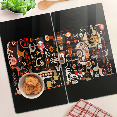 Planche à découper en verre Motifs abstraits avec des motifs végétaux