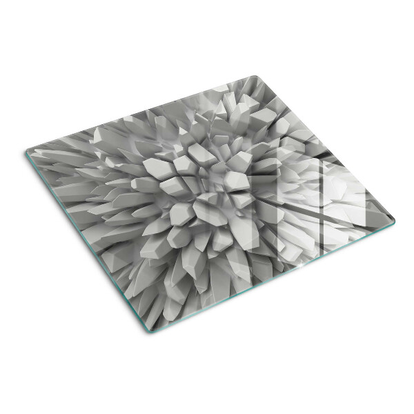 Planche à découper verre Structures cristallines en nuances de gris