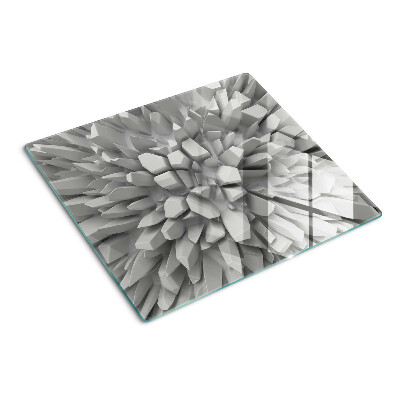 Planche à découper verre Structures cristallines en nuances de gris