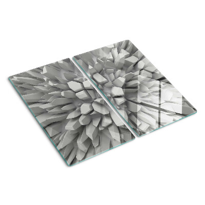 Planche à découper verre Structures cristallines en nuances de gris
