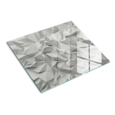 Planche à découper verre Motif 3D abstrait dans des tons de gris