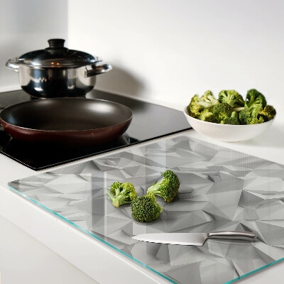 Planche à découper verre Motif 3D abstrait dans des tons de gris