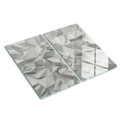 Planche à découper verre Motif 3D abstrait dans des tons de gris