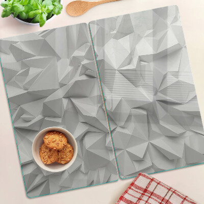 Planche à découper verre Motif 3D abstrait dans des tons de gris