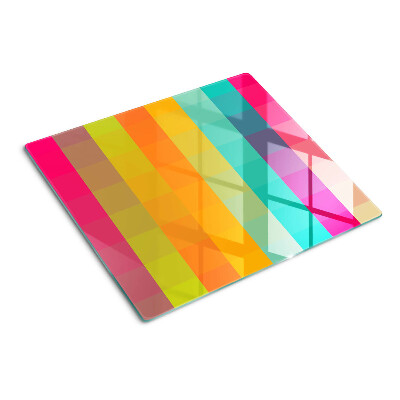 Planche à découper verre Géométrie colorée avec dégradé