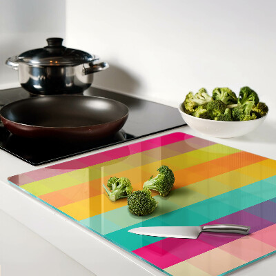 Planche à découper verre Géométrie colorée avec dégradé
