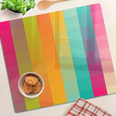 Planche à découper verre Géométrie colorée avec dégradé