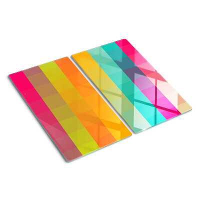 Planche à découper verre Géométrie colorée avec dégradé