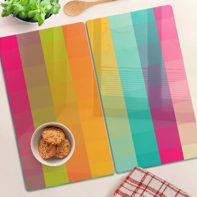 Planche à découper verre Géométrie colorée avec dégradé