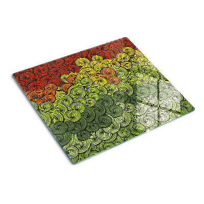 Planche à découper en verre Tourbillons de couleurs