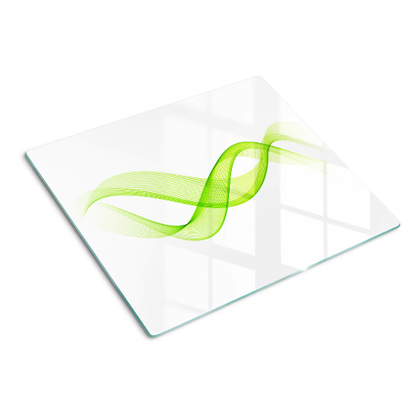 Planche à découper verre Des vagues aux nuances de vert