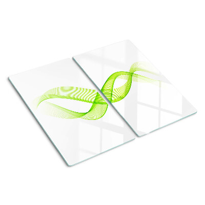 Planche à découper verre Des vagues aux nuances de vert