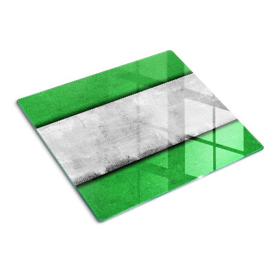 Planche à découper verre Lignes vertes et grises