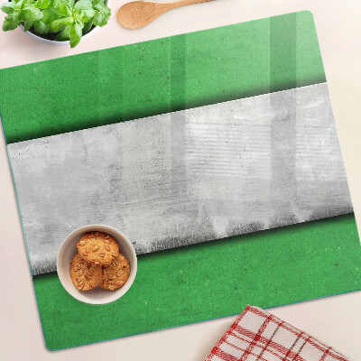 Planche à découper verre Lignes vertes et grises
