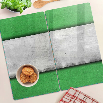 Planche à découper verre Lignes vertes et grises