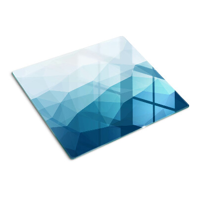 Planche à découper verre Dégradé de triangle bleu