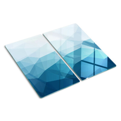 Planche à découper verre Dégradé de triangle bleu