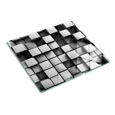 Planche à découper en verre Motifs géométriques dans les tons de gris