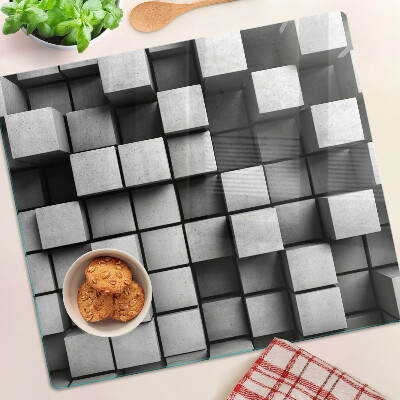 Planche à découper en verre Motifs géométriques dans les tons de gris