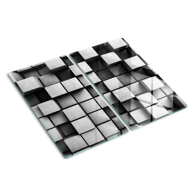 Planche à découper en verre Motifs géométriques dans les tons de gris