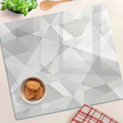 Planche à découper en verre Géométrie en nuances de gris