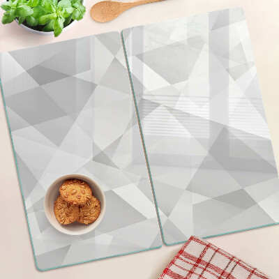 Planche à découper en verre Géométrie en nuances de gris