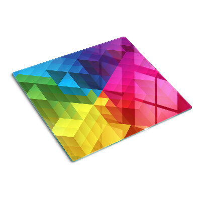 Planche à découper en verre Géométrie colorée dans les triangles