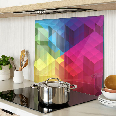 Planche à découper en verre Géométrie colorée dans les triangles
