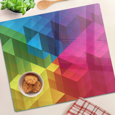 Planche à découper en verre Géométrie colorée dans les triangles