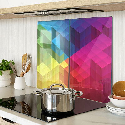 Planche à découper en verre Géométrie colorée dans les triangles