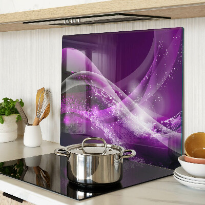 Planche à découper en verre Vagues violettes avec effet lumineux