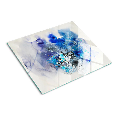Planche à découper verre Motifs bleus abstraits