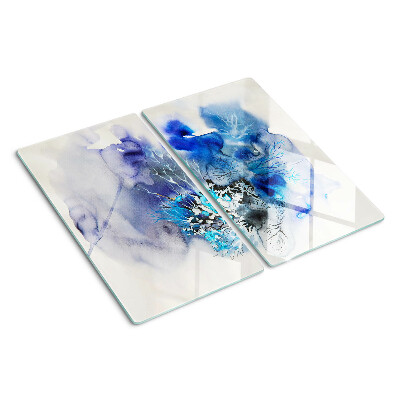 Planche à découper verre Motifs bleus abstraits