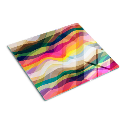 Planche à découper en verre Vagues de couleurs abstraites