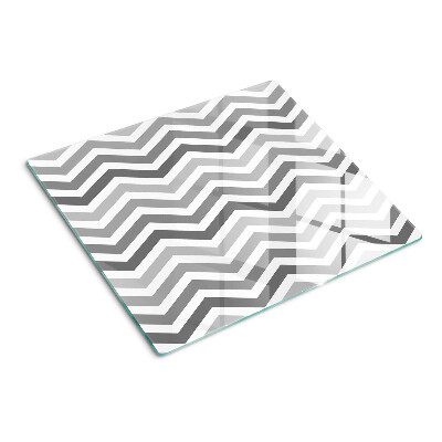 Planche à découper verre Zigzags dans les tons de gris